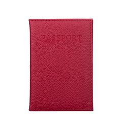 Litchi Grain Passport Holder Soft PU Leather Cover