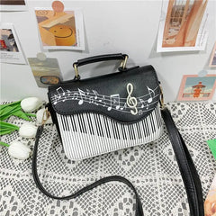 Embroidered Piano Keys Tote Bag