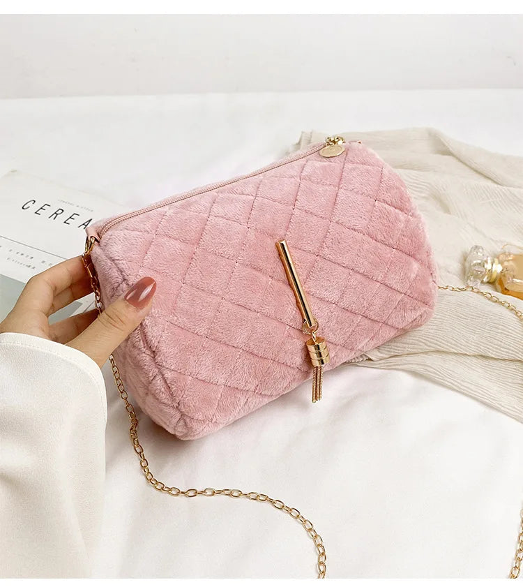 Embroidered Pillow Bag Ladies Small Handbag Mobile Phone Bag