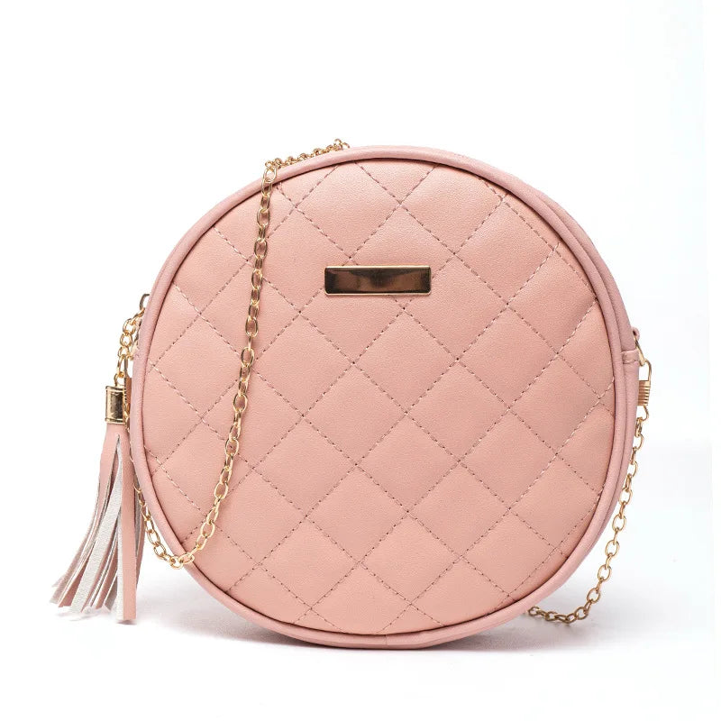 Embroidered Small Round Bag Ladies All-match Women's Handbag