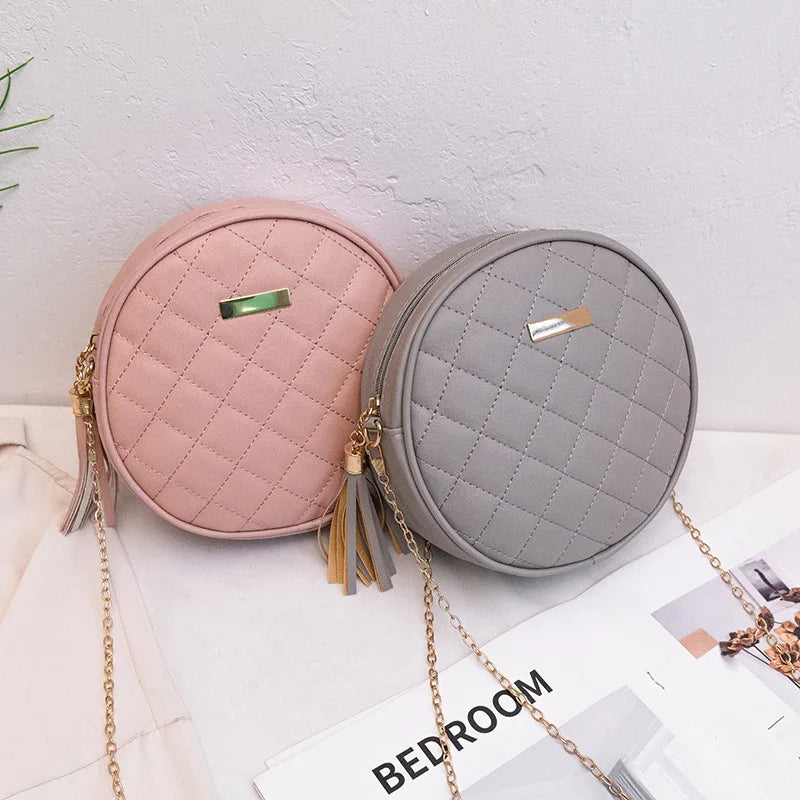 Embroidered Small Round Bag Ladies All-match Women's Handbag