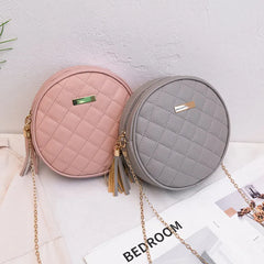 Embroidered Small Round Bag Ladies All-match Women's Handbag