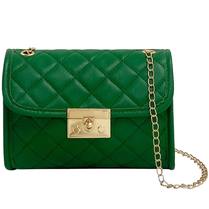 Embroidered Crossbody Bag Fresh Sweet Diamond Chain Messenger Bag