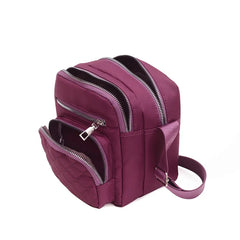 Embroidered One-shoulder Bag Diamond Multi-layer Handbag