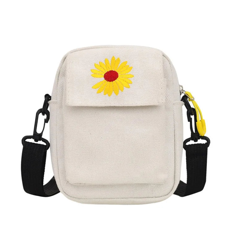 Mini Canvas Women's Crossbody Bags Embroidery Handbags