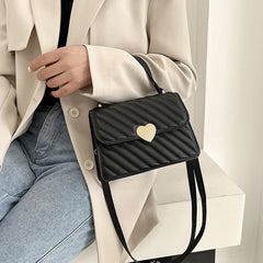 Embroidery Thread Crossbody Bag PU Leather Tote