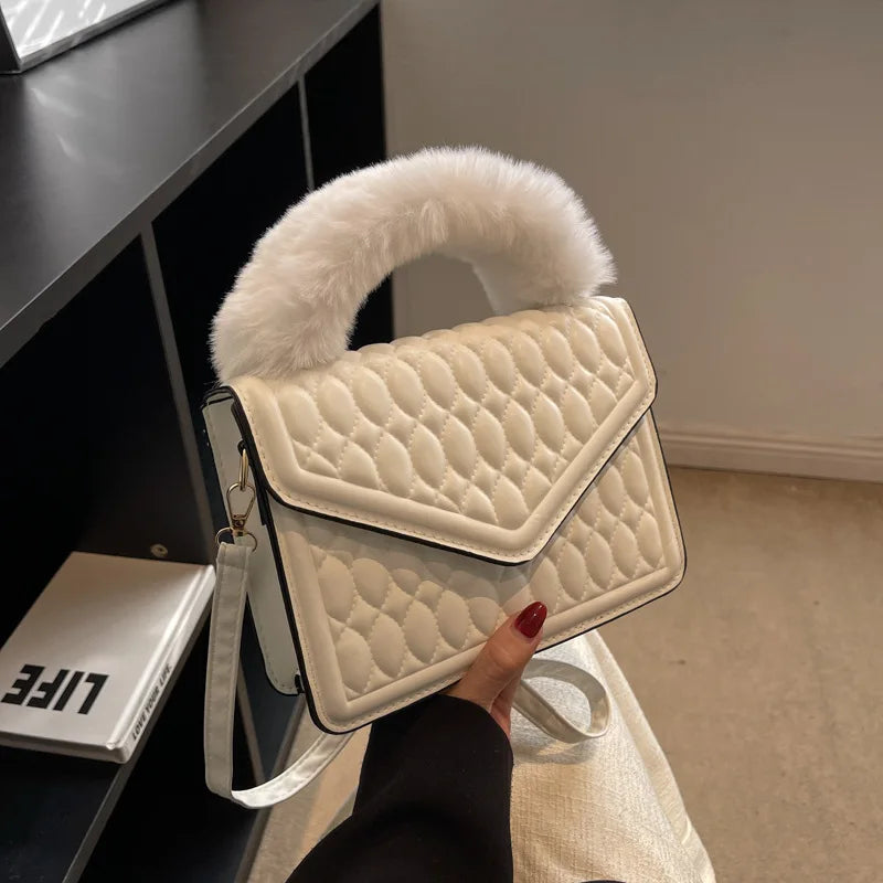 Vintage Winter Embroidery Thread Tote Bag for Women