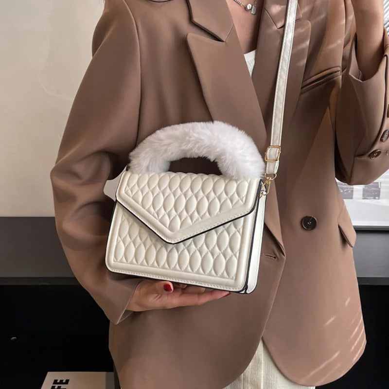 Vintage Winter Embroidery Thread Tote Bag for Women