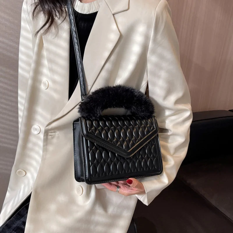 Vintage Winter Embroidery Thread Tote Bag for Women