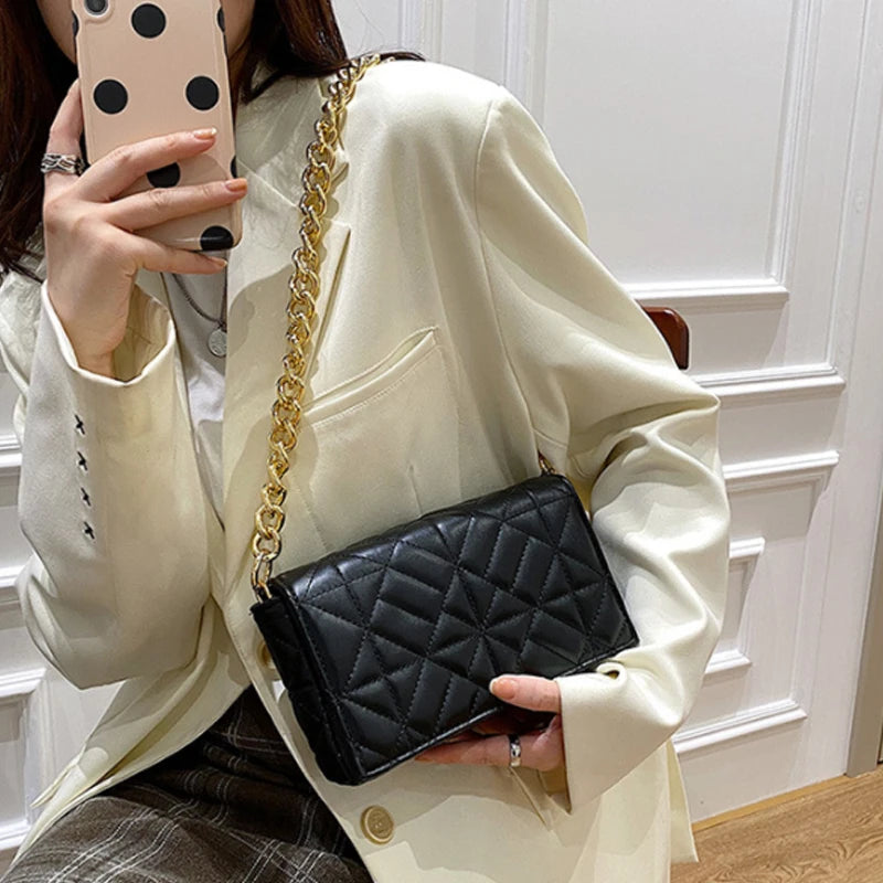 Embroidery Thread Women Bag Chain Shoulder Bags High Shoulder Purses And Handbag