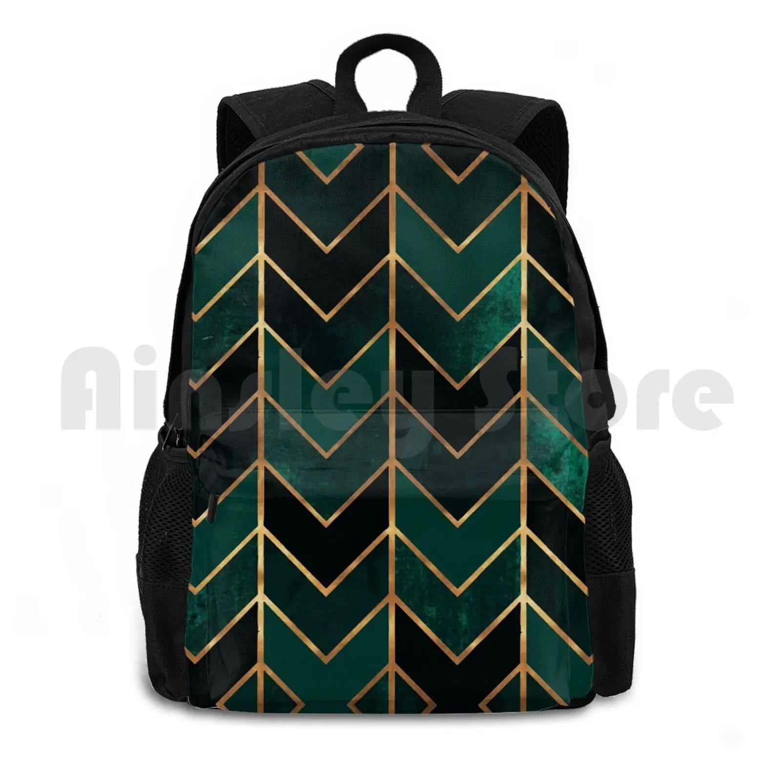 Emerald Copper Arrows Outdoor Hiking Backpack Sports Bag