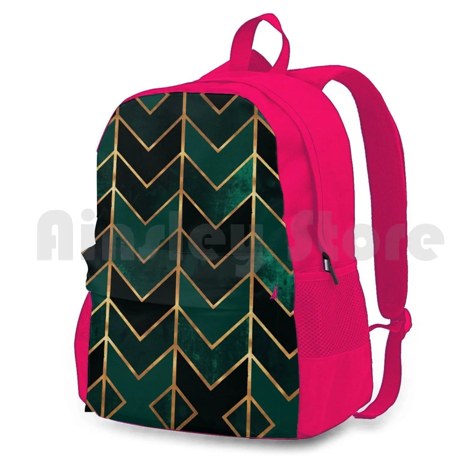 Emerald Copper Arrows Outdoor Hiking Backpack Sports Bag
