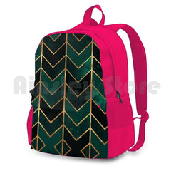 Emerald Copper Arrows Outdoor Hiking Backpack Sports Bag