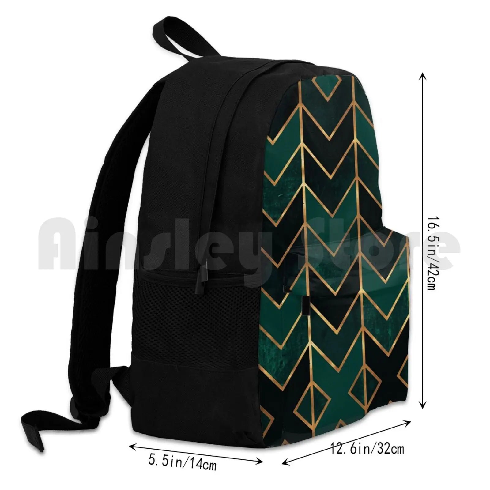 Emerald Copper Arrows Outdoor Hiking Backpack Sports Bag