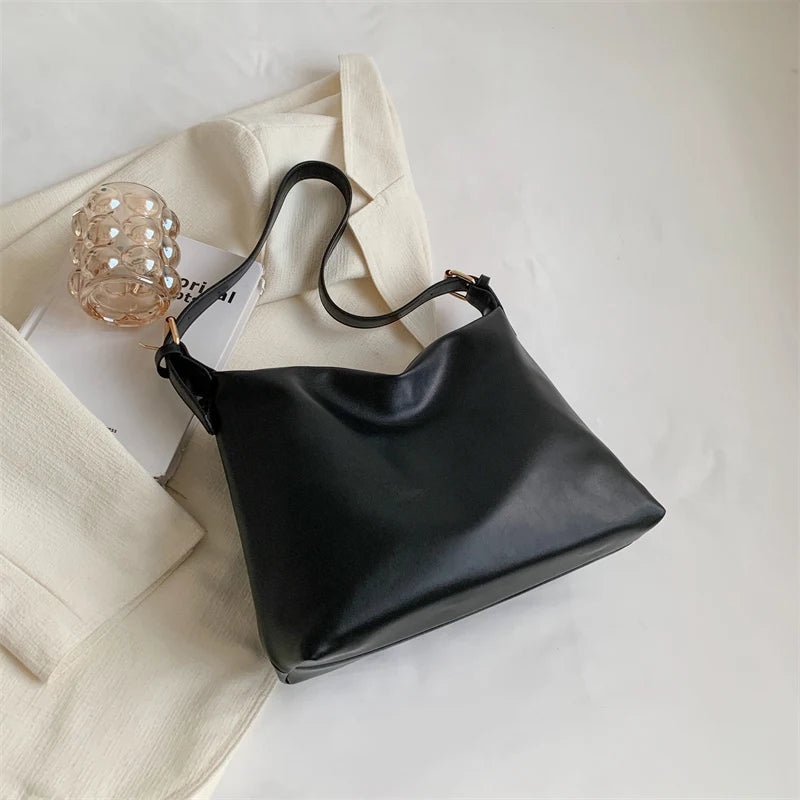 England Style Shoulder Bags For Women Soft PU Leather Vintage Bags