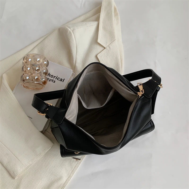 England Style Shoulder Bags For Women Soft PU Leather Vintage Bags