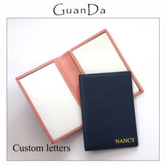 Personalized Leather Passport Cover Holder Name Embossed DIY Gift