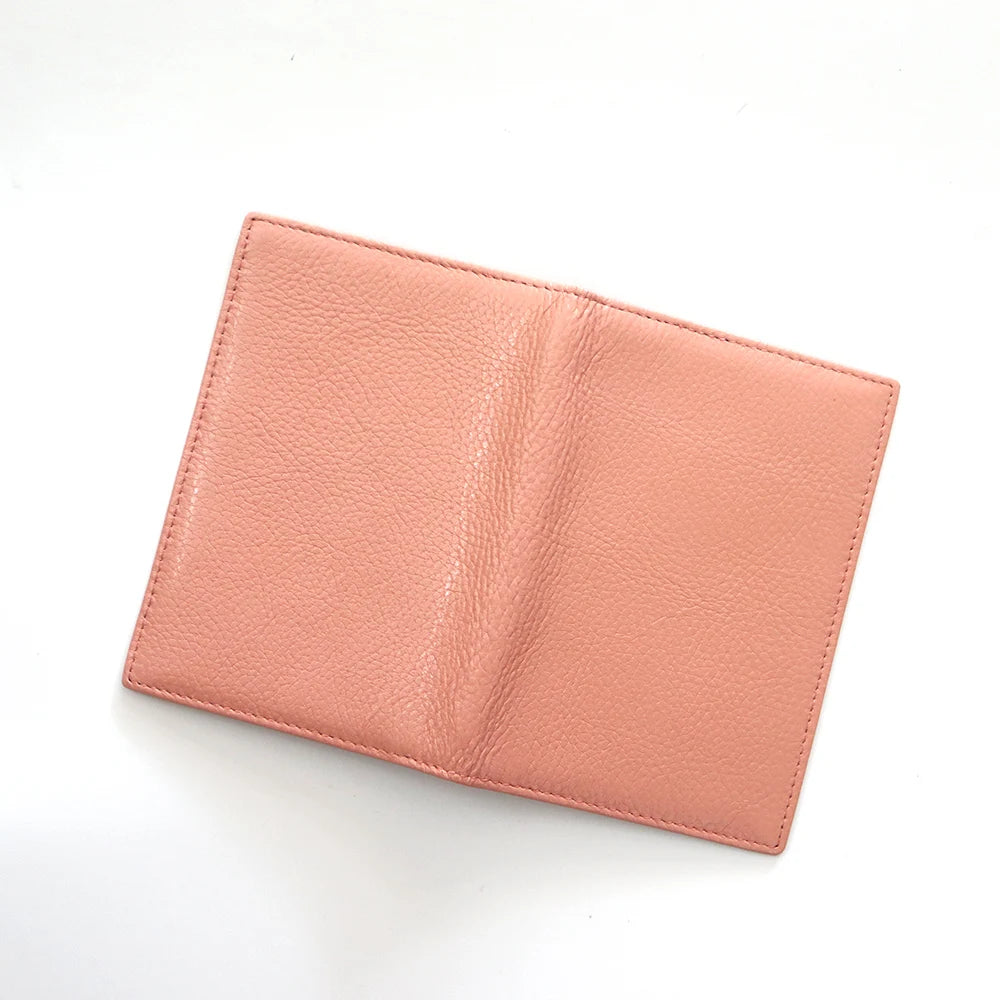 Personalized Leather Passport Cover Holder Name Embossed DIY Gift
