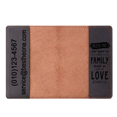Personalized UK Passport Holder - Engraved Leather Travel Wallet