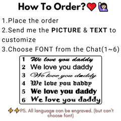 Personalized Engraved Photo & Text Wallet for Father's Men