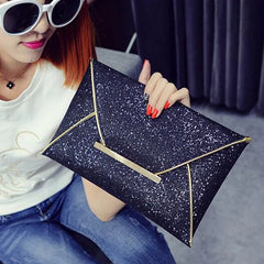 Sparkling Envelope Clutch Women's Evening Party Handbag Purse