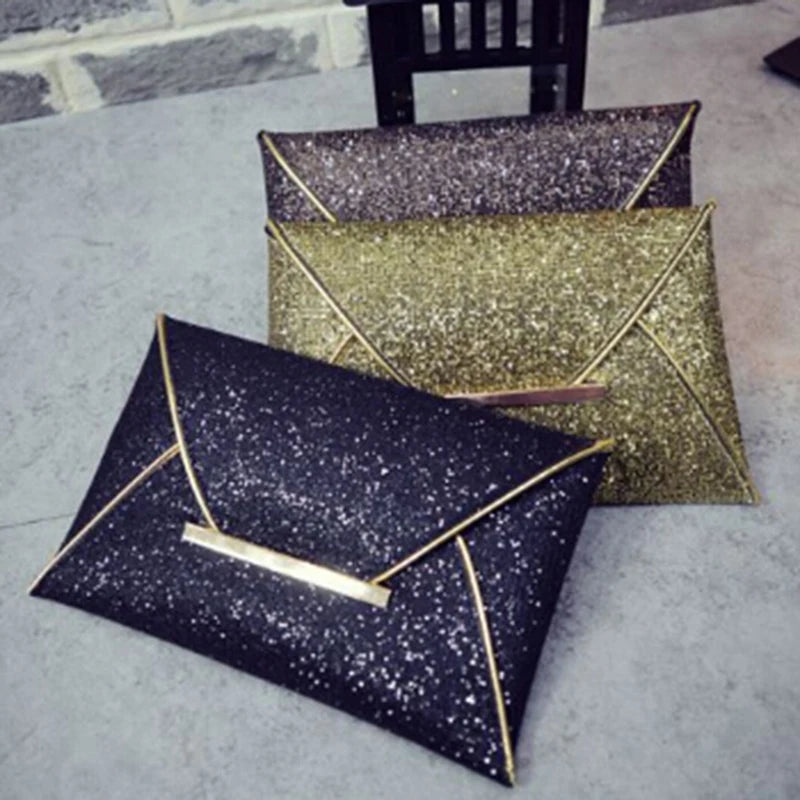 Sparkling Envelope Clutch Women's Evening Party Handbag Purse