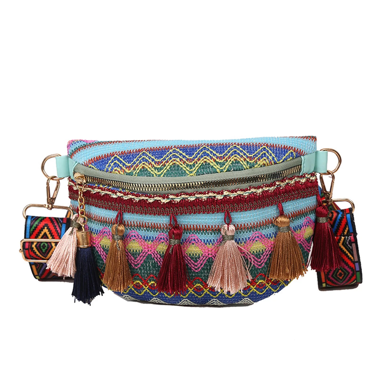 Ethnic Style Chest Bag with Tassel Decoration