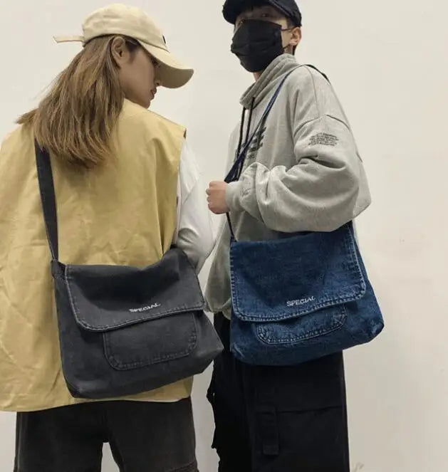 Denim Shoulder Bag Canvas Messenger Crossbody Bag