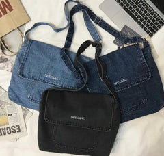 Denim Shoulder Bag Canvas Messenger Crossbody Bag