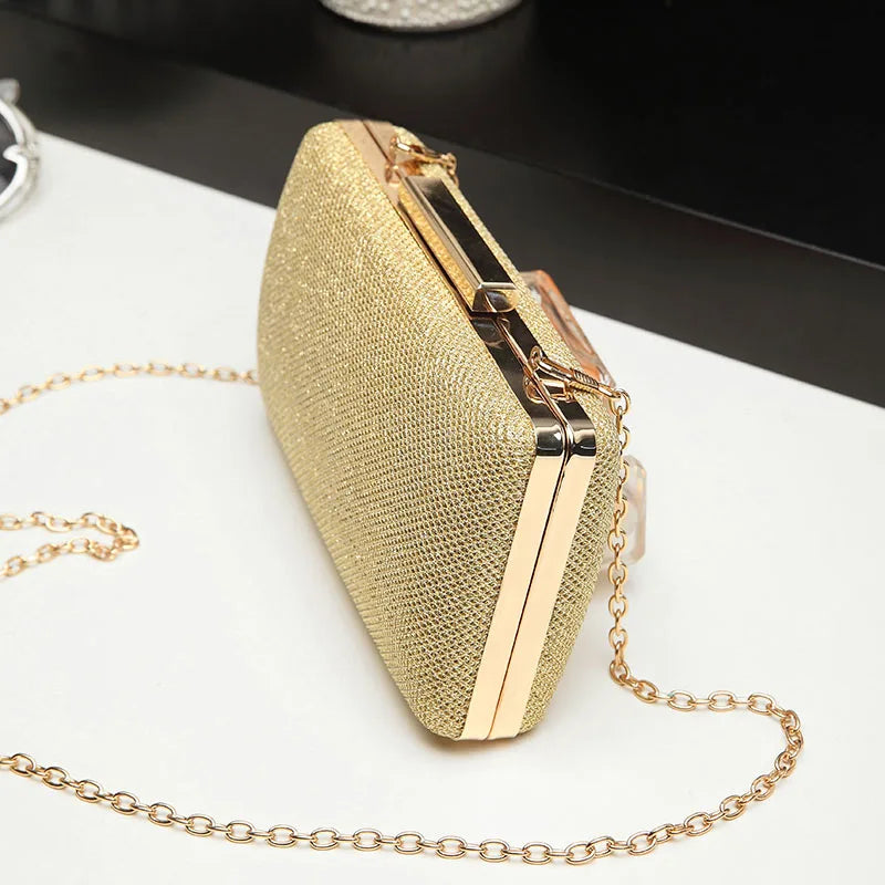 Evening Party Chain Shoulder Bag Clutch Box Bag Handbag