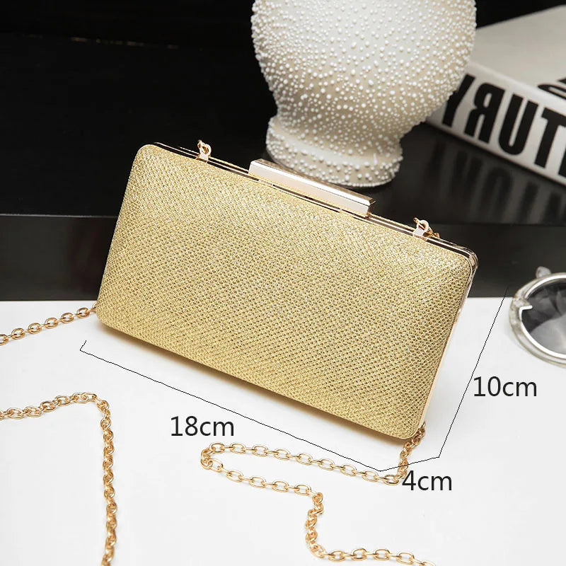 Evening Party Chain Shoulder Bag Clutch Box Bag Handbag
