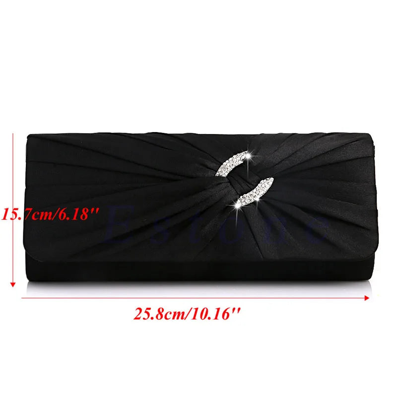 Evening Handbag Purse Women Rhinestone Bridal Clutch Bag Chain