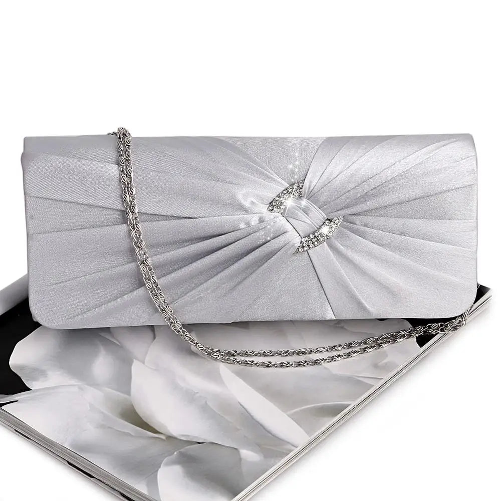 Evening Handbag Purse Women Rhinestone Bridal Clutch Bag Chain