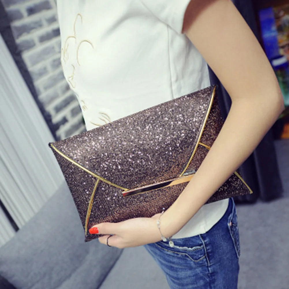 Glitter Envelope Bag for Evening Party, Wedding, Dating