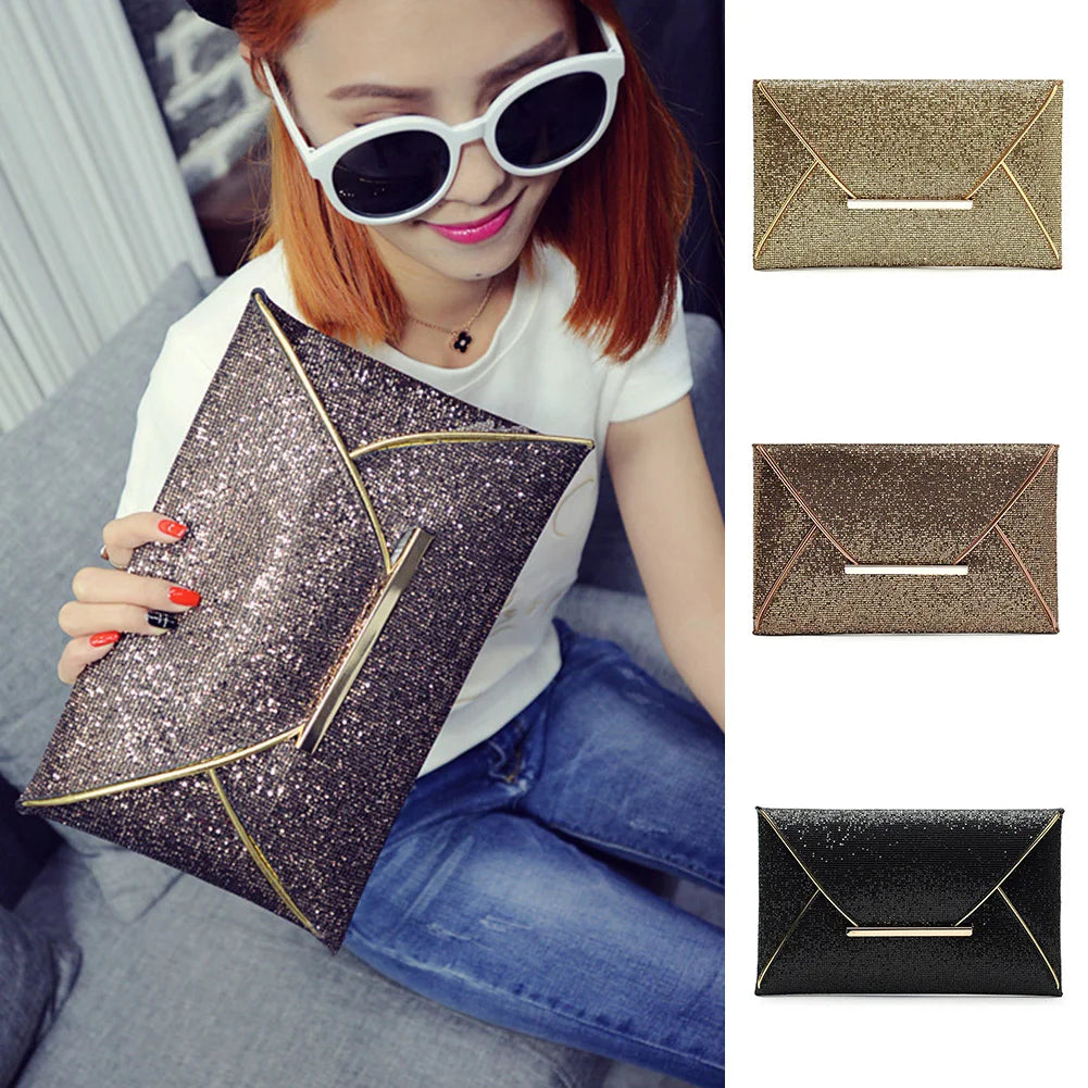 Glitter Envelope Bag for Evening Party, Wedding, Dating