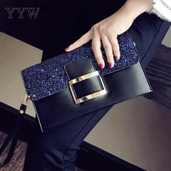 Evening Bag Clutch Handbag Women Party Mini Purse PU Leather