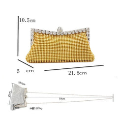 Glitter Bead Evening Clutch Bag Vintage Bridal Purse Silver Handbag