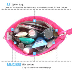 Bag in Bag Organizer Handbag Purse Insert Organizer Large Capacity