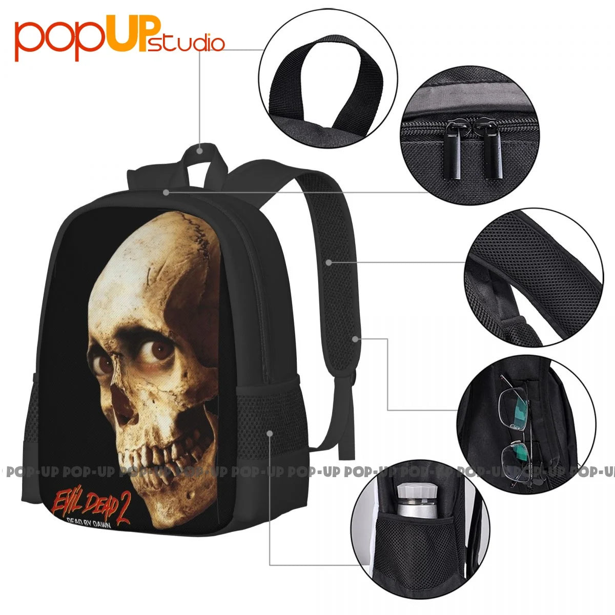 Evil Dead 2 Poster Movie Backpack Large Capacity