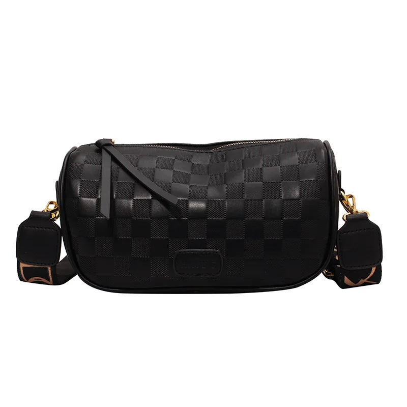 Versatile Plaid Shoulder Bag for Women