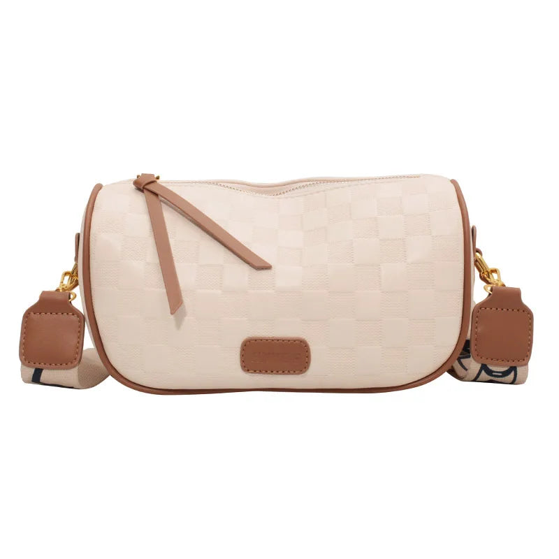 Versatile Plaid Shoulder Bag for Women