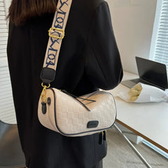 Versatile Plaid Shoulder Bag for Women