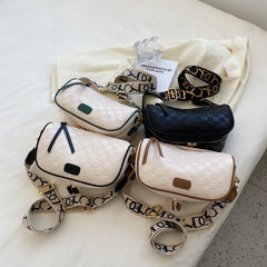 Versatile Plaid Shoulder Bag for Women
