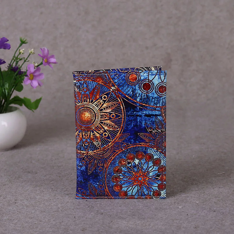 Art Style Passport Protective Cover Painting Starry Sky Leather Holder