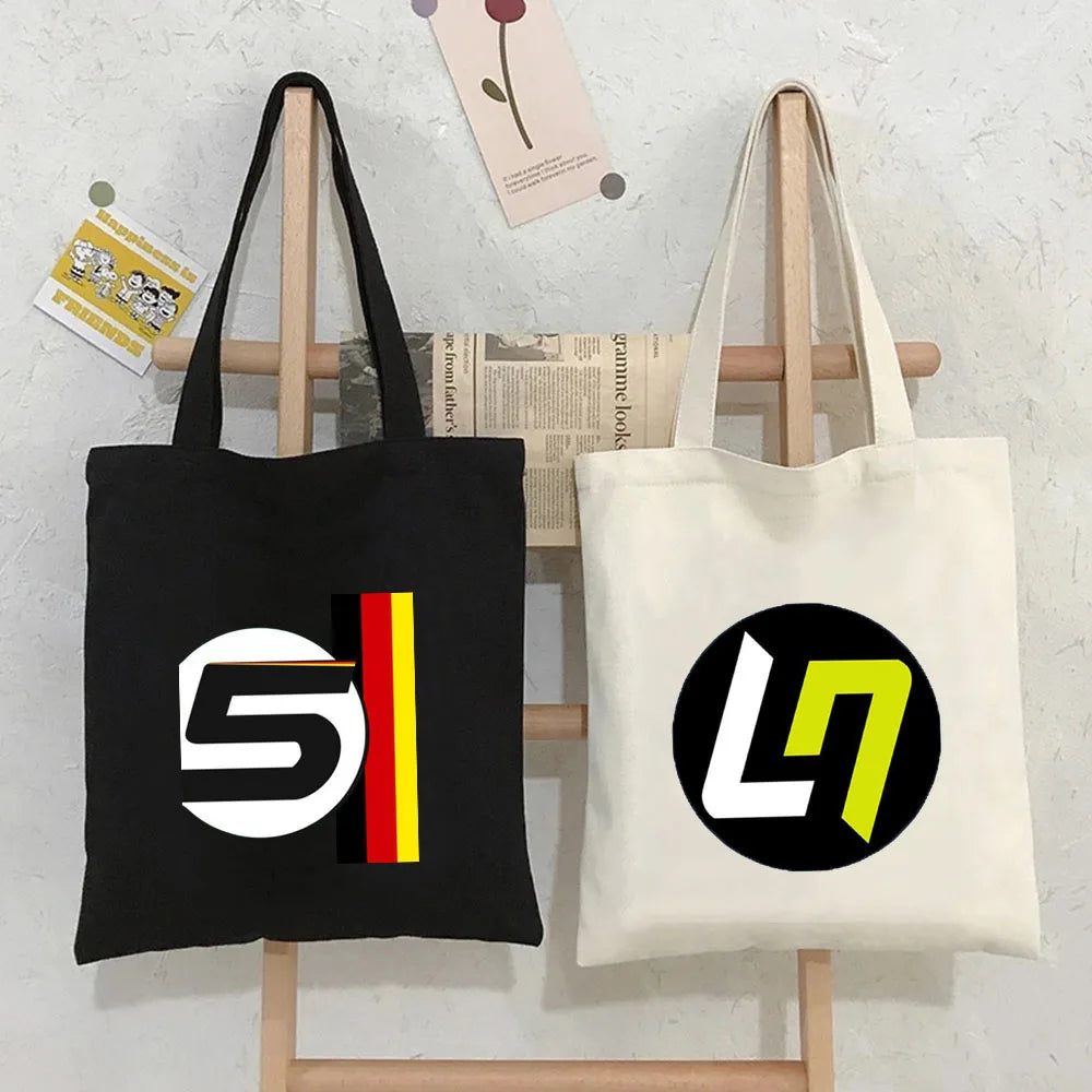 F1 Formula 1 Lando Norris Bottas Racing Car Women Canvas Shopper Bag