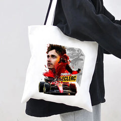 F1 Formula 1 Lando Norris Bottas Racing Car Women Canvas Shopper Bag
