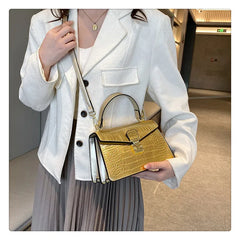 Small Crossbody Bags For Women Crocodile Handbag PU Leather Shoulder Bag
