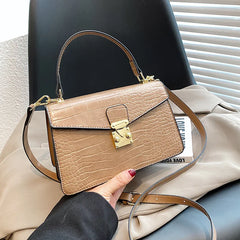 Small Crossbody Bags For Women Crocodile Handbag PU Leather Shoulder Bag