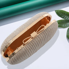 FGGS-Golden Evening Clutch Bag Bow Clutches Chain Shoulder Bag