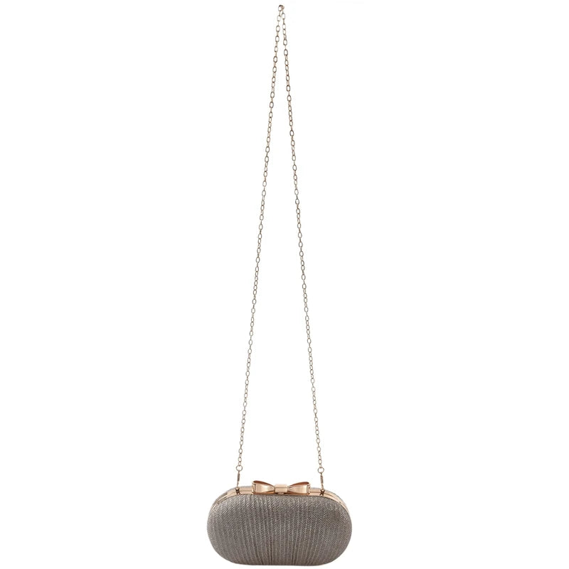 FGGS-Golden Evening Clutch Bag Bow Clutches Chain Shoulder Bag